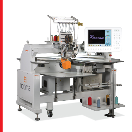 Ricoma MCC-061201 12-Needle Computerized Commercial Embroidery Machine with Chenille Head, Applique/ Sequin / Boring / Coding Device