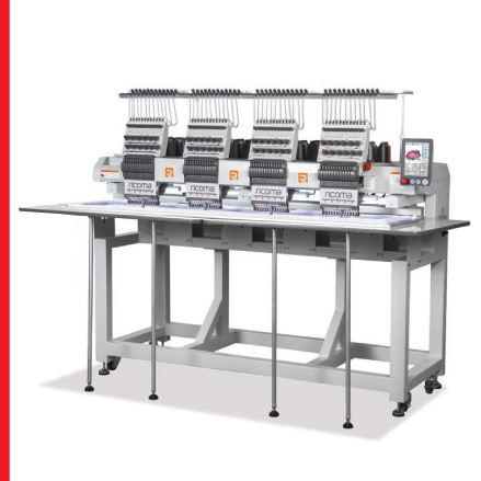 Ricoma MT-1204 12-Needle 4-Head Computerized Embroidery Machine with CAP Option